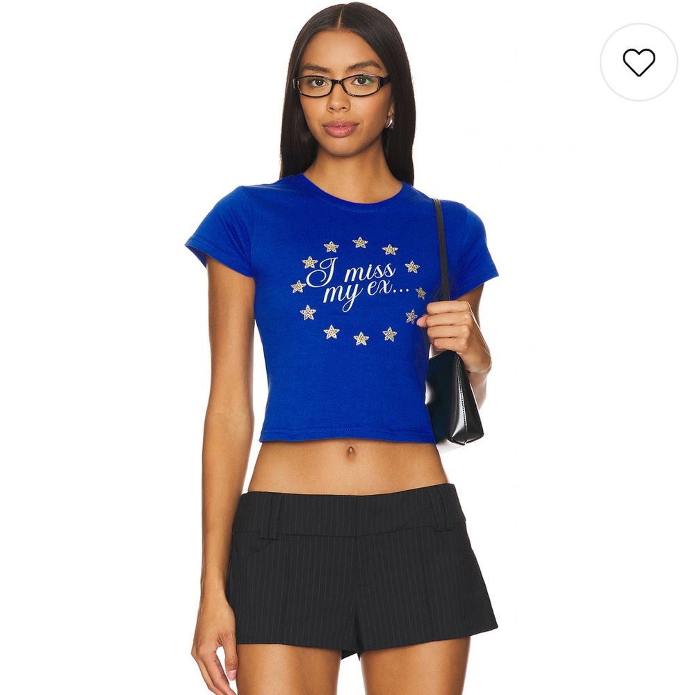REVOLVE Royal Blue Star Graphic Crop Top